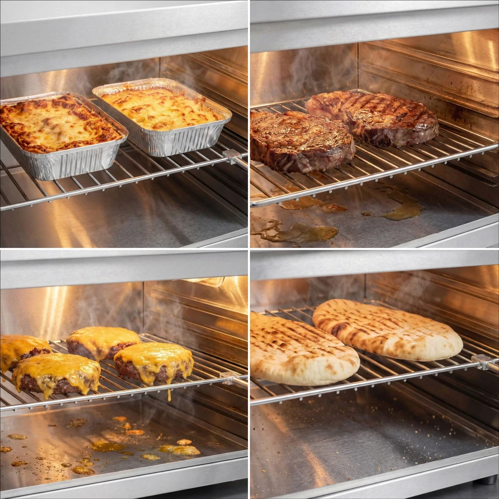 Pita trouba / Salamander KOMPAKT - 0,8 m| Trouba na gratinování | Topinkovač | Pečicí gril | Elektrický | Gastro