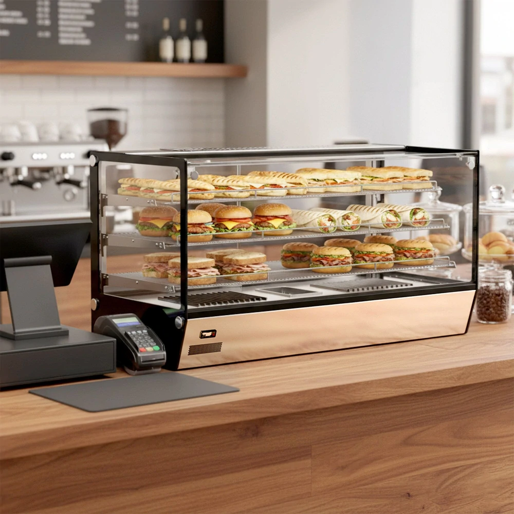 Komerční vyhřívaná vitrína – 1219 mm – 1,8 kW – se 3 policemi