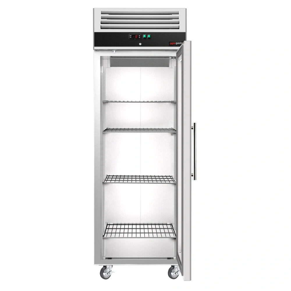 Nerezová mrazicí skříň ECO - 600 L - s 1 prosklenými dveřmi