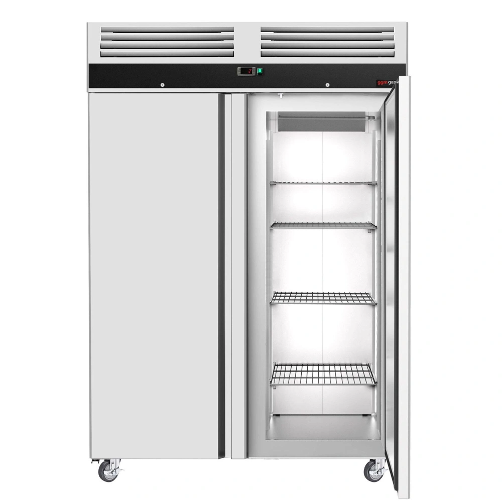 Nerezová skladovací lednice ECO - GN 2/1 - 1400 L - s 2 dveřmi