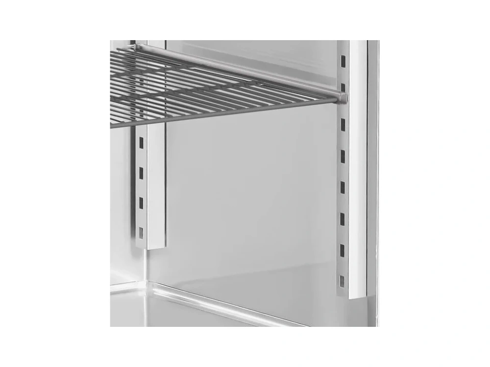 Nerezová skladovací lednice PREMIUM - 600 L - s 1 prosklenými dveřmi