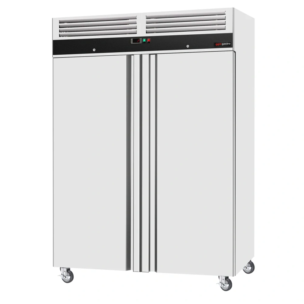 Nerezová skladovací lednice ECO - 1200 L - s 2 dveřmi