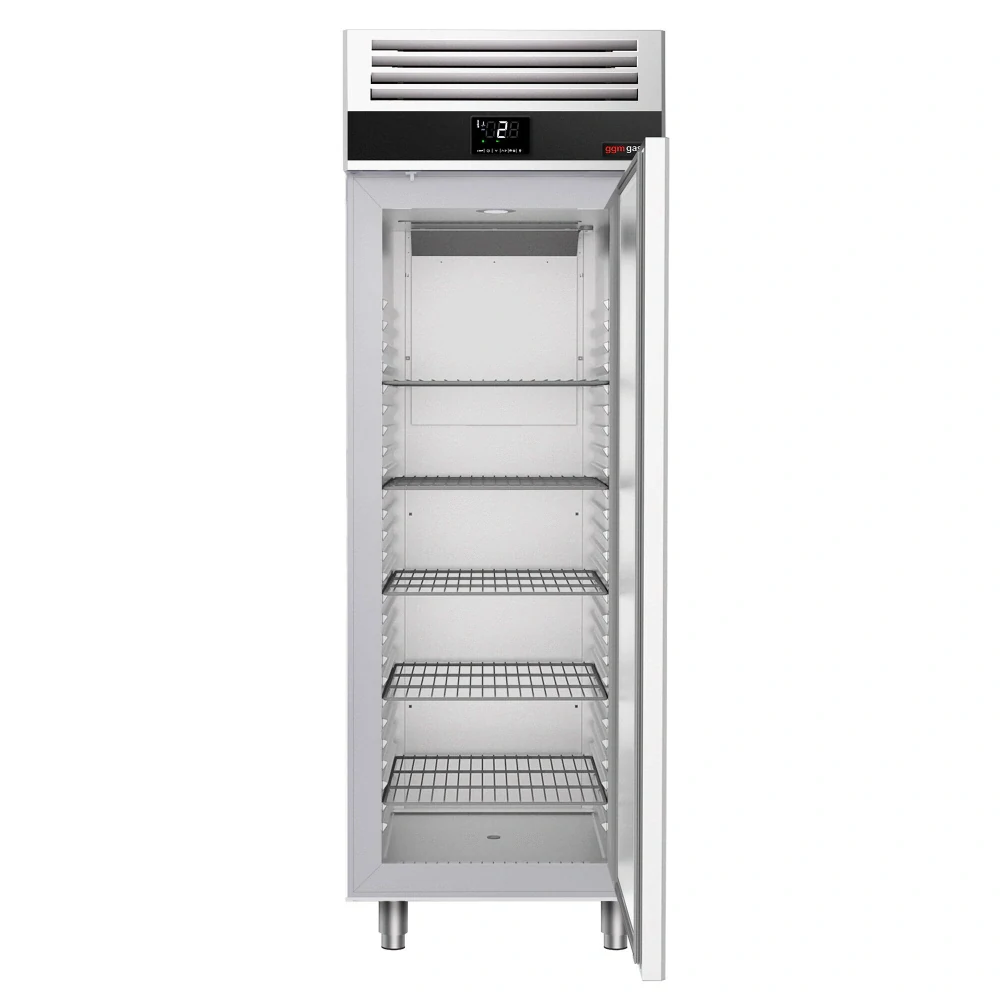 Nerezová chladicí skříň PREMIUM - GN 2/1 - 700 mm - 700 l - až +8 °C - s 1 dveře - Samozavírací dveře; Ventilované chlazení; Automatické odmrazování;…