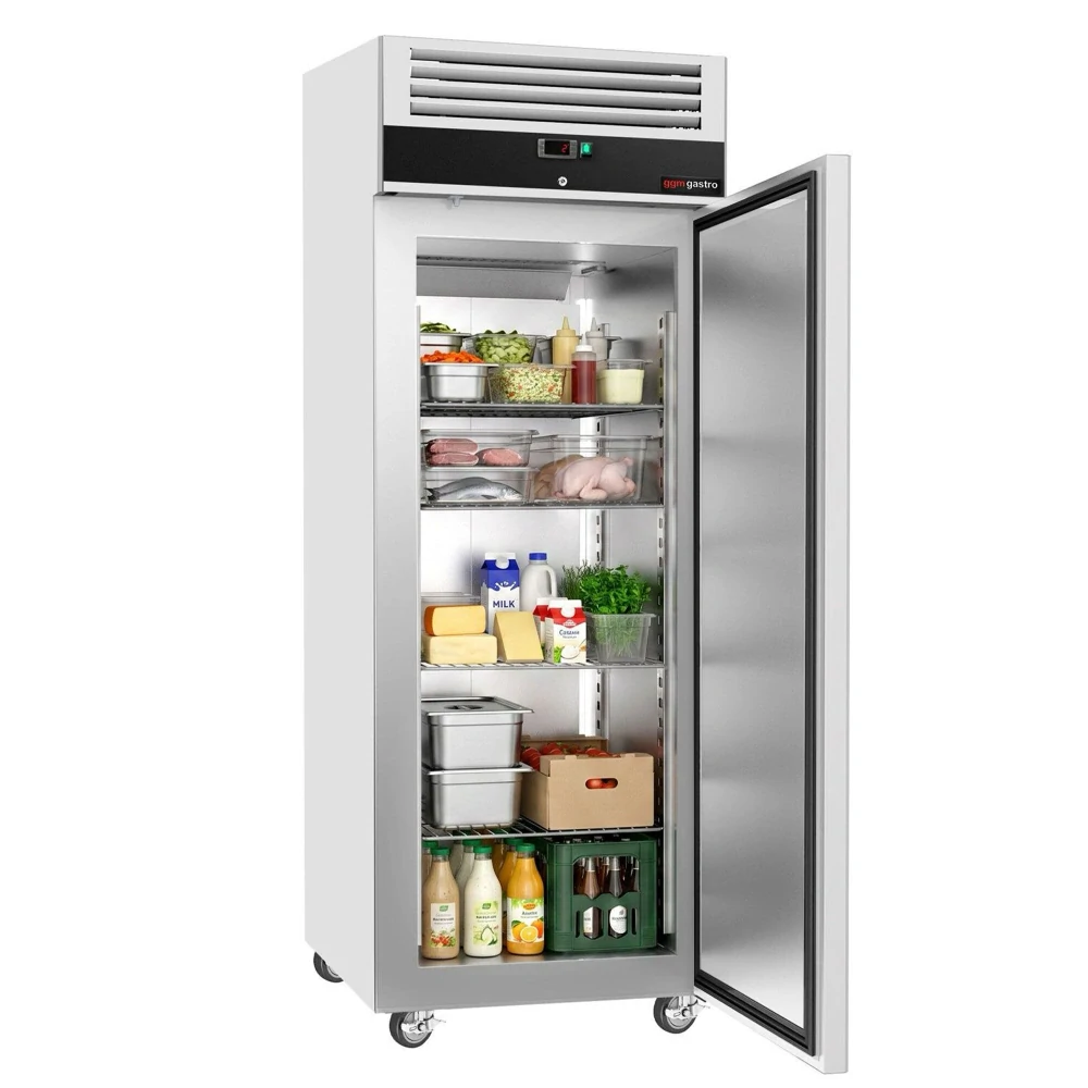 Nerezová skladovací lednice ECO - GN 2/1 - 650 L - s 1 dveřmi