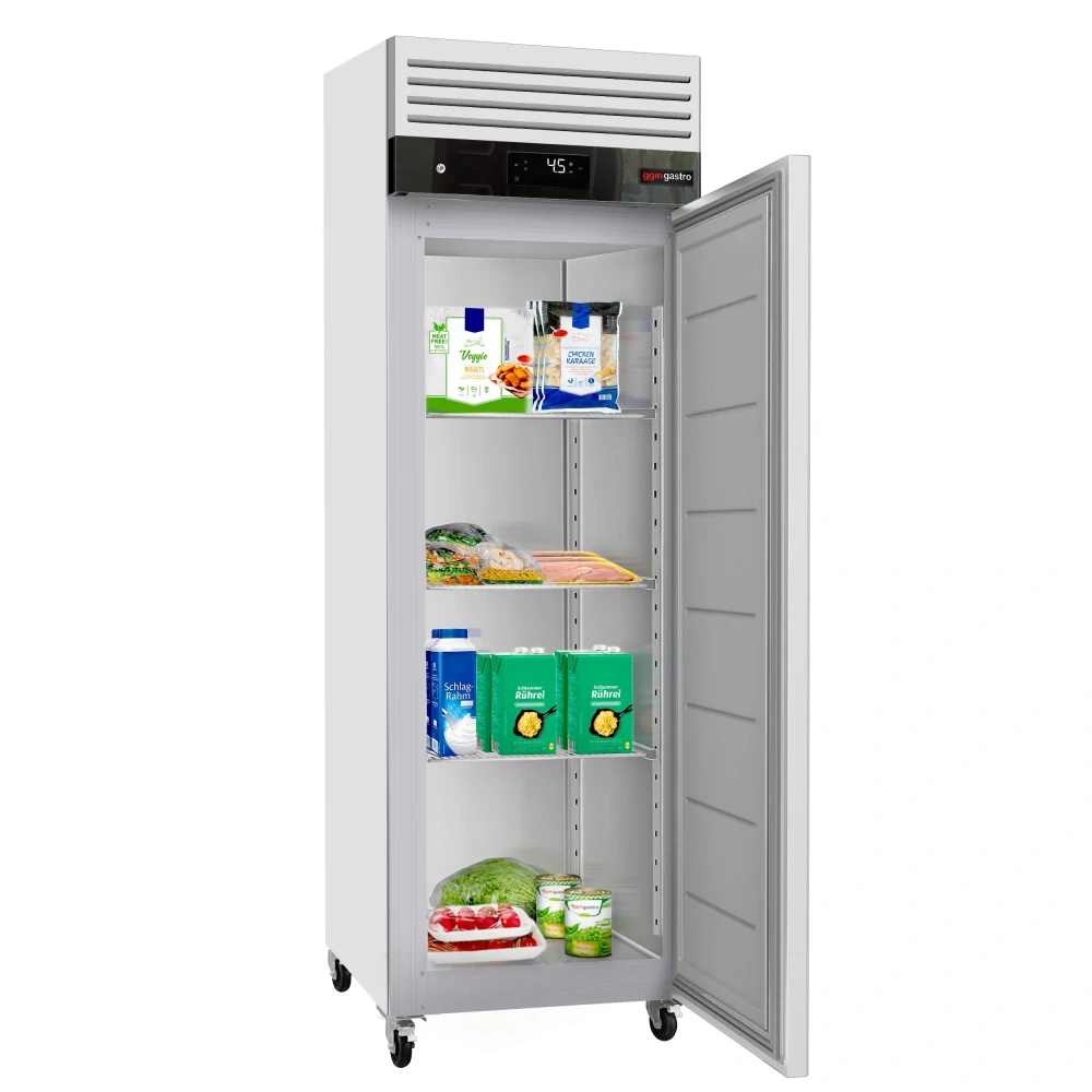 Nerezová chladicí skří ECO - 600L - s 1 dveřmi - vnitřní strana dveří z plastu