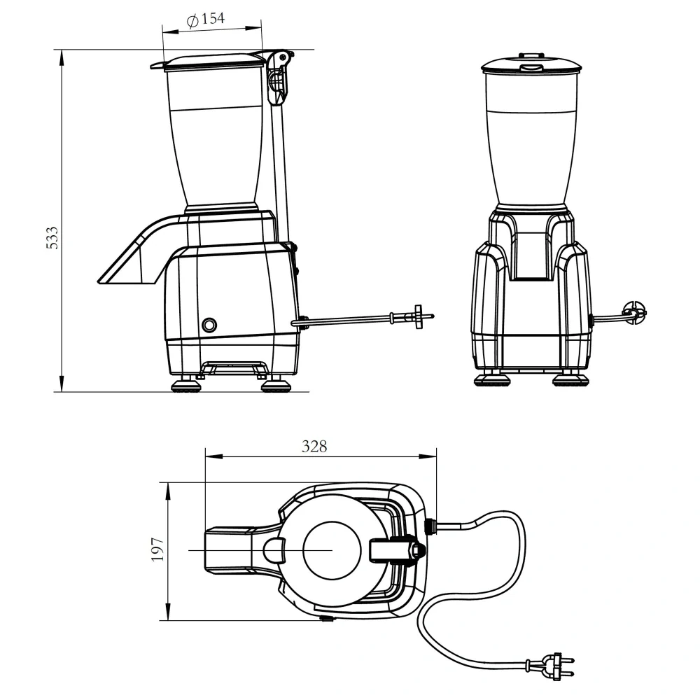 Drtič ledu - 3 kg/min - 200 W - Nerezová ocel