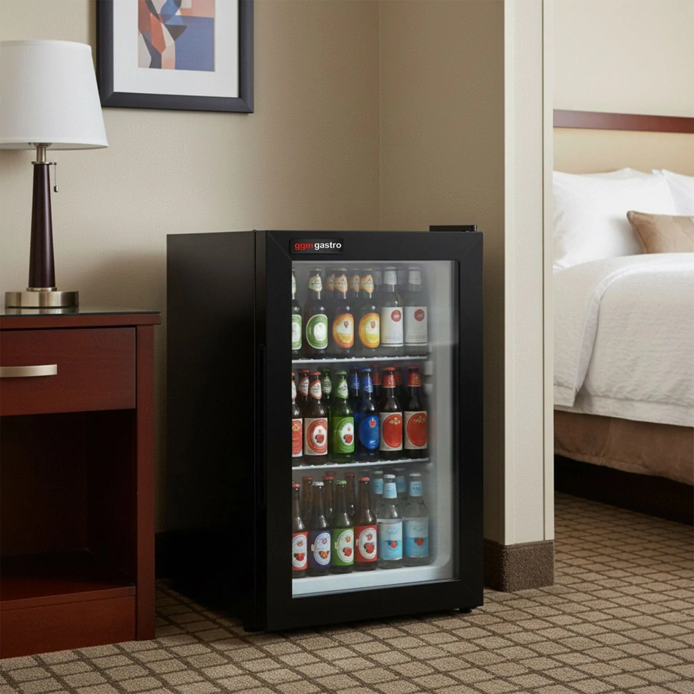 Minibarová lednička - 440 mm - 62 L - se skleněnými dveřmi