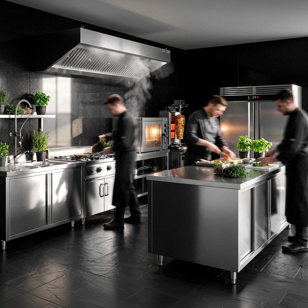 Nerezová skladovací lednice ECO - 1200 L - s 2 dveřmi