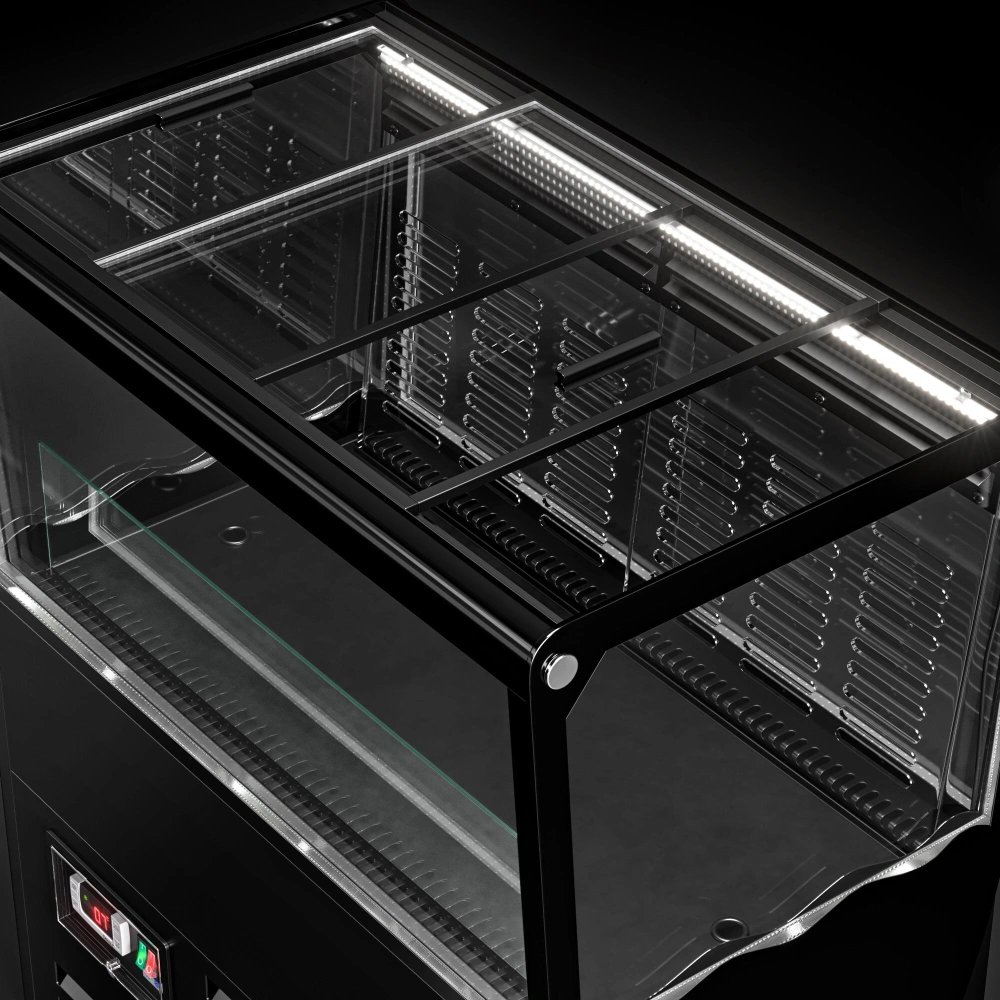 Chladicí ostrov na nápoje - 730x450 mm - 69 l - Se 2 posuvnými skleněnými víky