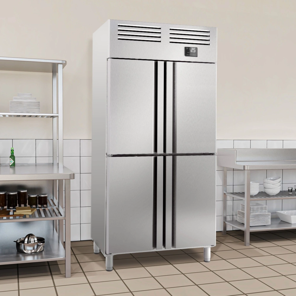 Nerezová chladicí skříň PREMIUM PLUS - GN 1/1 745 L - Se 4 polovičními dveřmi
