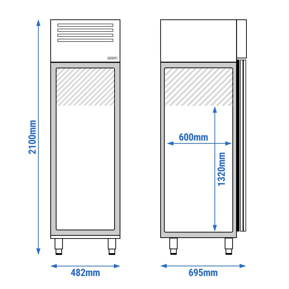 Nerezová chladicí skříň PREMIUM PLUS - GN 1/1 - 325 L - S 1 dveřmi