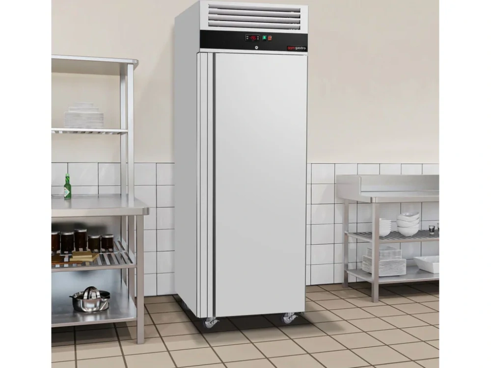Nerezová mrazicí skříň ECO - 400 L - s 1 dveřmi