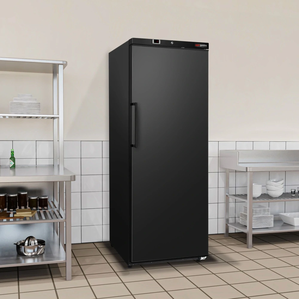 Chladicí skříň ECO - 400 L - s 1 dveřmi - Vnitřní strana dveří z plastu - Černá