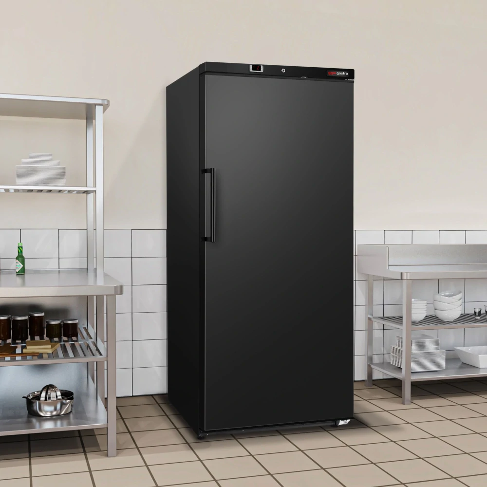 Chladicí skříň ECO - 600 L - s 1 dveřmi - Vnitřní strana dveří z plastu - Černá