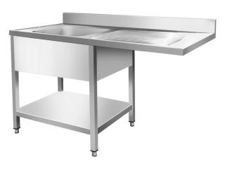 Nerezový dřez vlevo s odkapávací plochou a místem pro myčku 100x60x87cm