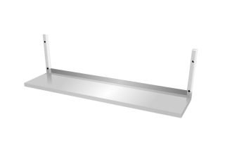 Nerezová nástěnná police 160x30x36cm