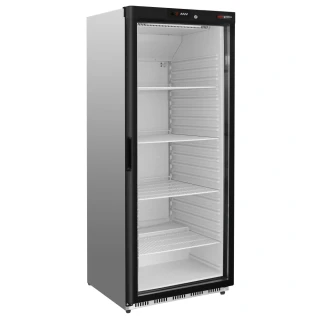 Nerezová chladicí skříň PREMIUM - 600 L - s 1 prosklenými dveřmi