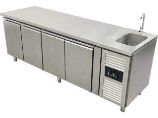 Chladicí stůl s dřezem 2230 × 700 × 860 mm