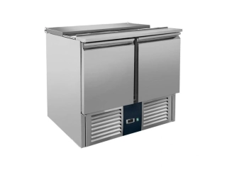 Nerezová saladeta 240 l se 2 dvířky GN 1/1 – gastro chladicí stůl 900 × 700 mm