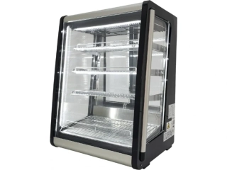 Stolní chladicí vitrína 150 l – stříbrná 