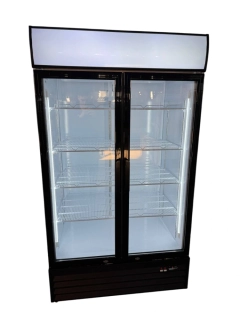 Prosklená dvoudveřová chladicí vitrína 983 l – gastro lednice s LED osvětlením