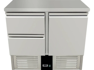 Chladící stůl 0,9 x 0,7 m - s 1 dveřmi a 2 šuplíky vlevo