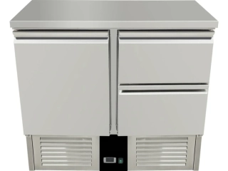 Chladící stůl 0,9 x 0,7 m - s 1 dveřmi a 2 šuplíky vpravo