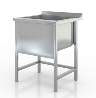 Nerezový dřez svařovaný 60x70x85cm, (dřez 48x55x30cm)