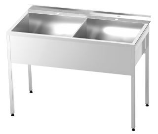 Nerezový dvojdřez svařovaný 100x70x85cm, (dřez 41x55x30cm)