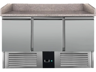 Chladící stůl na pizzu - 1,4 x 0,7 m - se 3 dvířky