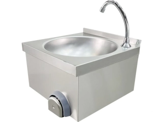 Ruční umyvadlo – nerezové, s kolenním ovládáním – 40x40x31 cm