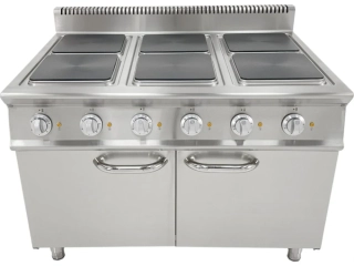 Elektrický sporák 6x plotýnka čtvercová