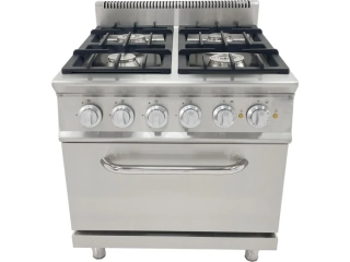 Plynový sporák - se 4 hořáky & elektrickou troubouv