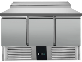 Saladeta / přípravný stůl - 1,36 x 0,7 m - se 3 dveřmi