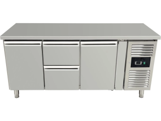 Chladicí stůl, 2 dvířky a 2 šuplíky uprostřed