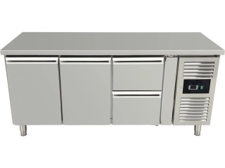 Chladicí stůl, 2 dvířky a 2 šuplíky vpravo