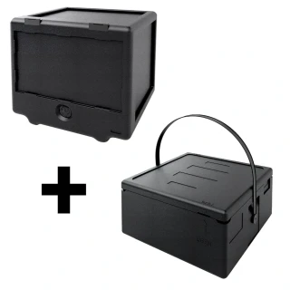 Termobox - přední plnění 100 l - pro 4 pizzy Ø 35 cm - vč. pizza boxu