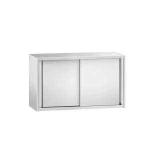 Nerezová nástěnná skříňka PREMIUM 1,2 m - s posuvnými dveřmi - výška 0,65 m