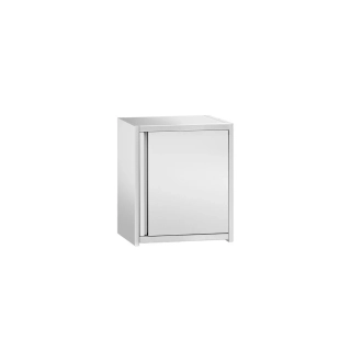 Nerezová nástěnná skříňka PREMIUM - 600x400 mm - s křídlovými dveřmi - výška 650 mm