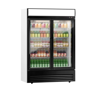 Lednice na nápoje - 800L - 2 skleněné dveře & reklamní displej