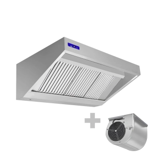 Nástěnná digestoř 1,4 m - s motorem, regulátorem, filtrem a svítidlem