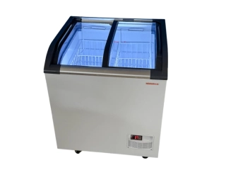 Pultový mrazák - 730×675 mm - 200L - s posuvnými skleněnými víky