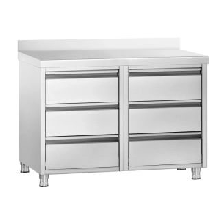 Zásuvková skříňka PREMIUM - 1,0 m - se 6 šuplíky & obkladovým panelem