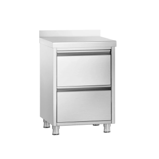 Zásuvková skříňka PREMIUM - 0,5 m - se 2 šuplíky a obkladovým panelem