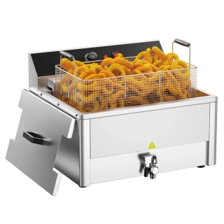 Elektrická fritéza na rybu 20,4L - s vypouštěcím kohoutkem