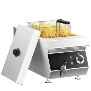 Fritéza - 13 litrů - 4,5 kW - s vypouštěcím kohoutkem