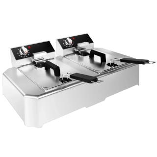 Elektrická dvojitá fritéza - 5+5 L - 7,5 kW