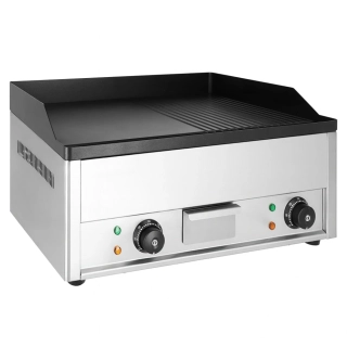 Elektrický gril - 4,4 kW - hladký a drážkovaný - grilovací plocha: 600x335 mm