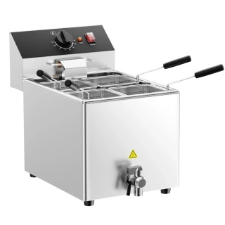 Vařič těstovin - 8 L - 3,25 kW - s vypouštěcím kohoutkem - vč. 4 košů