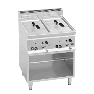 Plynová dvojitá fritéza 8+8L - 13,2kW - s podstavcem